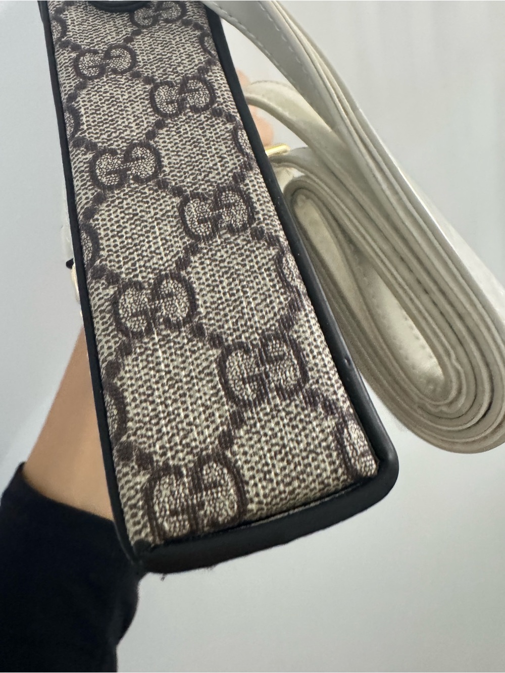 Mini Bag White Beige Monogram Crossbody Bag - Picture 3 of 8
